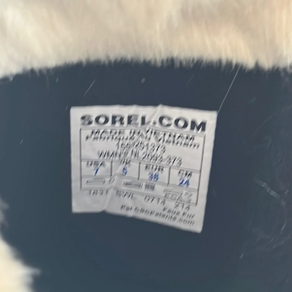 Sorel Sz 7 Tivoli High II Boots Curry Fur Lined Suede Tan Black Winter Snow Boot